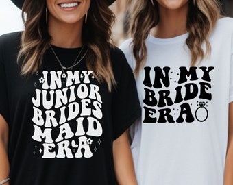 Maglietta "In My Junior Bridesmaid Era", maglietta per damigella d'onore junior, regalo per damigella d'onore, maglietta per festa di nozze, maglietta per damigella d'onore junior, regalo per damigella d'onore junior