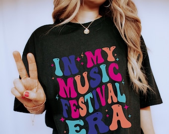 I min musikfestivalera komfortfärger-skjorta, EDM-skjorta, dam-rave-skjorta, festivaloutfit, festivalskjorta, partytröja, rolig festivalskjorta
