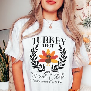 Turkey Trot Social Club Shirt, Friendsgiving, Thanksgiving Gift, Thanksgiving Family Shirt, Family Turkey Trot Fun Run, Running Shirt
