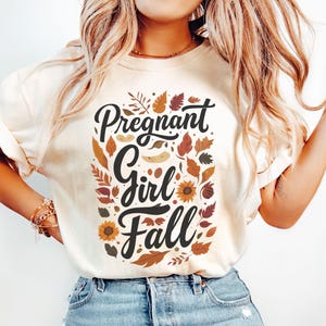 Fall Pregnancy Announcement Comfort Colors Shirt, Fall Baby Reveal, Thanksgiving Maternity Top, Autumn Mom To Be Tee, Gift For Expecting Mom