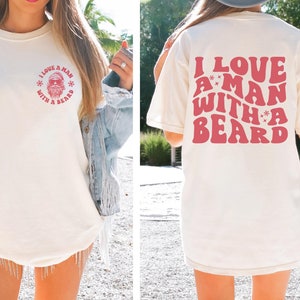 I Love A Man With A Beard Christmas Shirt, Funny Santa Shirt, Holiday Party, Cute Xmas Shirt, Trendy Christmas Shirt, Ladies Who Love Beards