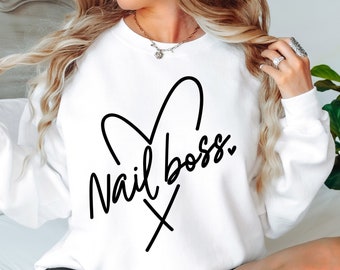 Nail Boss Sweatshirt, Somebody&#39;s Bomb Ass Nail Tech, Nail Hustler, Nail Boss, Nail Teach Era, Nail Tech Gift, Nail Tech Shirt