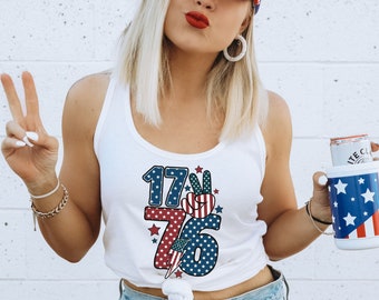 1776 USA Tank Top, Fourth of July Shirt, America 1776, Patriotic Shirt, Est 1776 Shirt, Independence Day, July 4th, Patriotic USA Gift