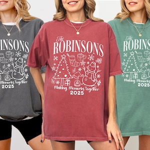 Family Christmas Custom Shirt, Matching Christmas Party Tee, Personalized Name Group Christmas Gift, Cousins Family Trip, Xmas Crew Tshirt