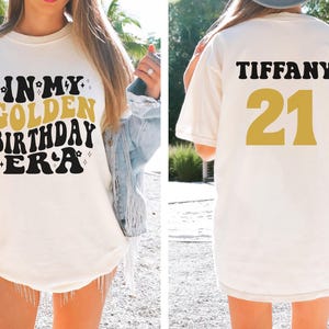 In My Golden Birthday Era Custom Shirt, Golden Bday Party Tee, Golden Birthday Gift, Golden Birthday Kids, Youth Golden Bday Shirt
