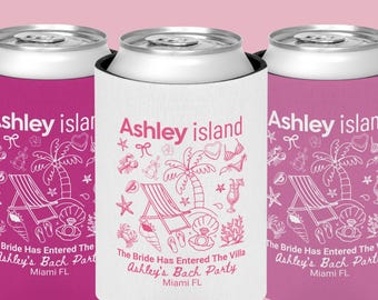 Trendige Küsten Bachelorette Dosenkühler, Bach Island Party Favor Dosenhalter, Strand Hen Party Dosenärmel, Tropische Brautparty Geschenke