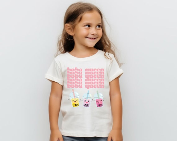Boba Queen T-Shirt, Ice Drink Tea Bubble Boba Tee Boba Queen T-Shirt, Ice Drink Tea Bubble Boba Tee