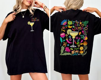 Cinco de Mayo Boho Floral Margarita Shirt, Cinco de Mayo Tee, Cinco de Mayo Birthday, Margarita Cocktail Shirt, Margs. Tee, Fiesta Shirt