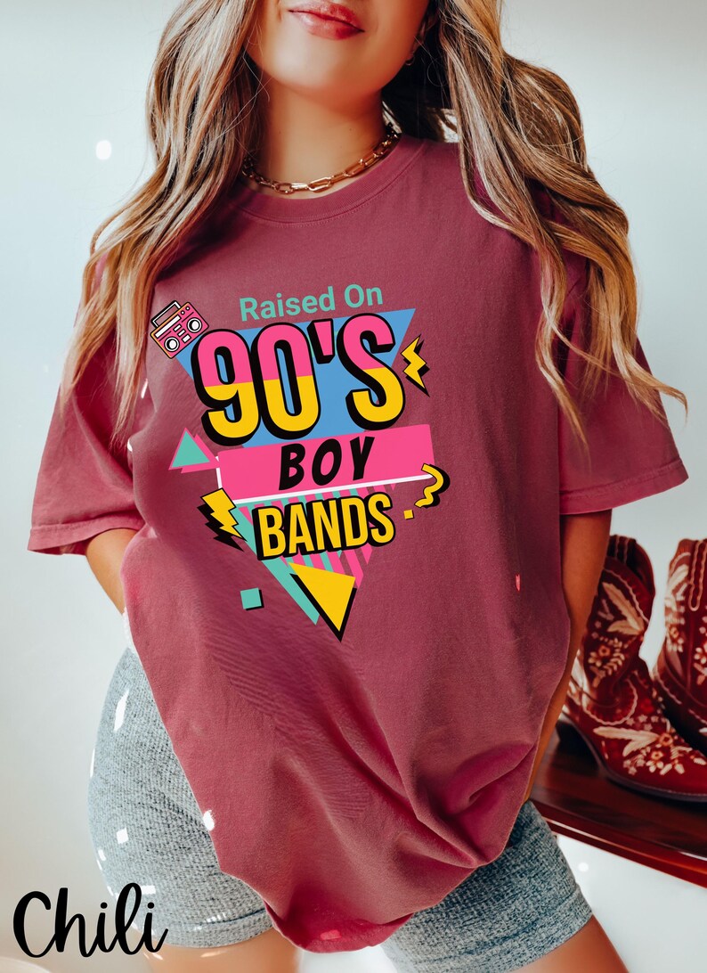 Retro Raised on 90s Boy Bands, Boy Band Fan, 90s Kid Shirt, Concert Shirt, 90s Raised Vintage Style, 90's Party Music Lover, Reunion Tee