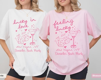 Las Vegas Bachelorette Social Club Shirt, Lucky In Love Bride, Feeling Lucky, Casino Bach Trip Tee, Vegas Wedding, Bach Weekend, Girls Trip