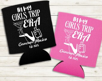 Op maat gemaakte blikjeskoeler voor meisjes, reisbeker voor besties, reisbeker voor meisjes, strandvakantie, vrijgezellenfeestgunsten, bekerhouder meisjesweekend, verjaardag