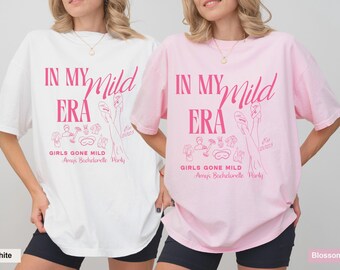 Camiseta de despedida de soltera "In My Mild Era", "Girls Gone Mild", pijamada de damas de honor, fin de semana de spa, pijamas y prosecco, fiesta de pijamas nupcial