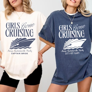 Girls Gone Cruising Bachelorette Party Shirt, Cruise Nautical, Boating Trip, Captain Bride, Beach Boating Bach Club, Cruise Bridesmaids