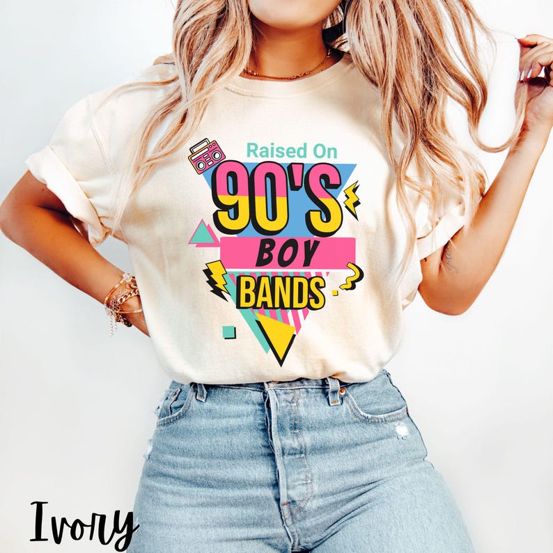 Retro Raised on 90s Boy Bands, Boy Band Fan, 90s Kid Shirt, Concert Shirt, 90s Raised Vintage Style, 90's Party Music Lover, Reunion Tee