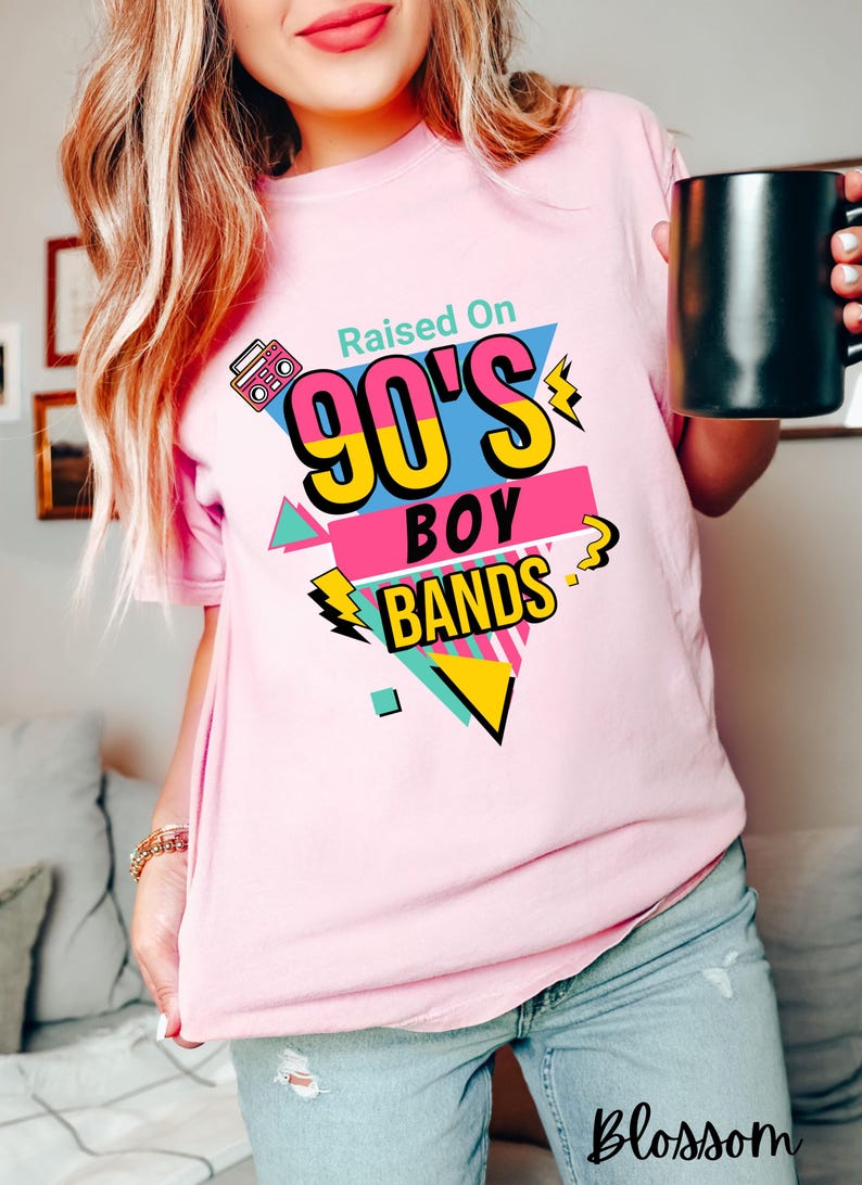 Retro Raised on 90s Boy Bands, Boy Band Fan, 90s Kid Shirt, Concert Shirt, 90s Raised Vintage Style, 90's Party Music Lover, Reunion Tee