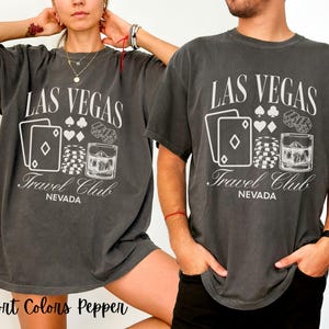 Camiseta de viaje personalizada del Las Vegas Social Club, camiseta para viaje a Las Vegas, camisetas para parejas, camisetas para cumpleaños de chicas, camisetas de cumpleaños con temática de casino, camisetas para chicos