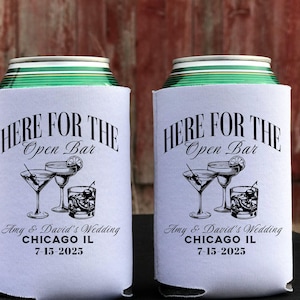 Grappige aangepaste bruiloft blikjeskoeler, bedankje bruiloft, cadeau bruiloft, bruiloftsversieringen, blikje koeler, bierblikjeshouder