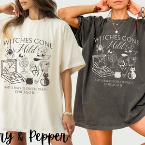 Witchy Bachelorette Shirt, Halloween Bach Party, Gothic Wedding, Witchy Bride, The Coven, Spooky Bridal Party Gift, Birthday Weekend Trip