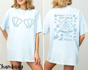 Mermaid Last Splash Bachelorette Shirts, Beach Bach Tshirt, Custom Coastal Bachelorette Party, Bach Shirt Beach, Seashell Hens Party Outfit