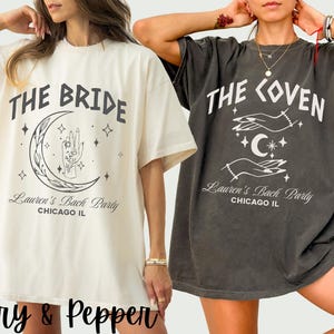 Witchy Bachelorette Shirt, Halloween Bach Party, Boho Wedding, Celestial Bride, The Coven, Spooky Bridal Party Gift, Birthday Weekend Trip