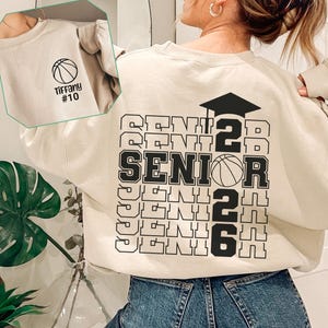Custom Senior Basketball Player Sweatshirt, Ladies Basketball Player, Girls Team Senior Gift, Senior Night Basketball Gift, Homecoming Week