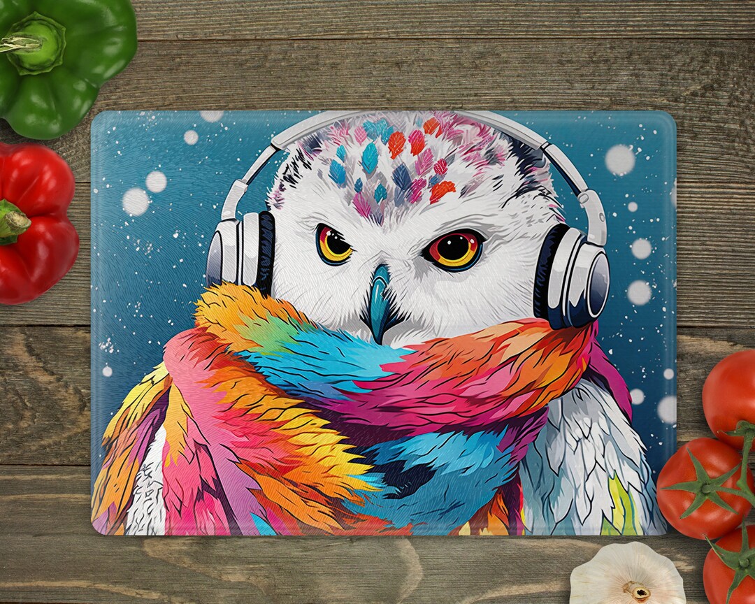 Cool Owl Cutting Board PNG Sublimation Design Template Digital Etsy