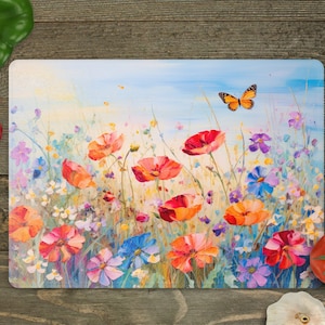 Floral Cutting Board Sublimation Design Template Digital Download