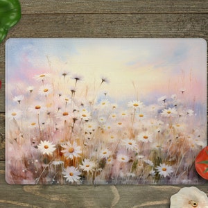 Pastel Floral Cutting Board PNG Sublimation Design Template Digital Download