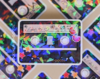 Naklejka Eddie’s Mixtape | Naklejka Fandom | Subtelny Fandom | Naklejka winylowa | Naklejka holograficzna | Naklejka na laptopa | Naklejka retro | Wodoodporna