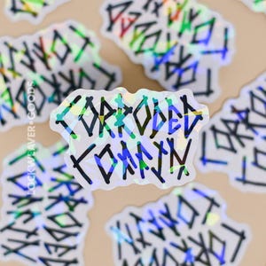 Corroded Coffin Wordmark Sticker | Fandom Sticker | Vinyl Sticker | Holographic Sticker | Laptop Sticker | Bat Sticker | Waterproof