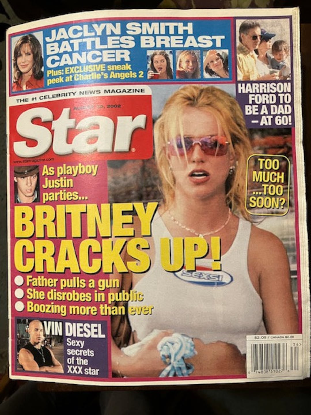 Britney Spears, STAR Tabloid, Aug 20, 2002==britney Cracks
