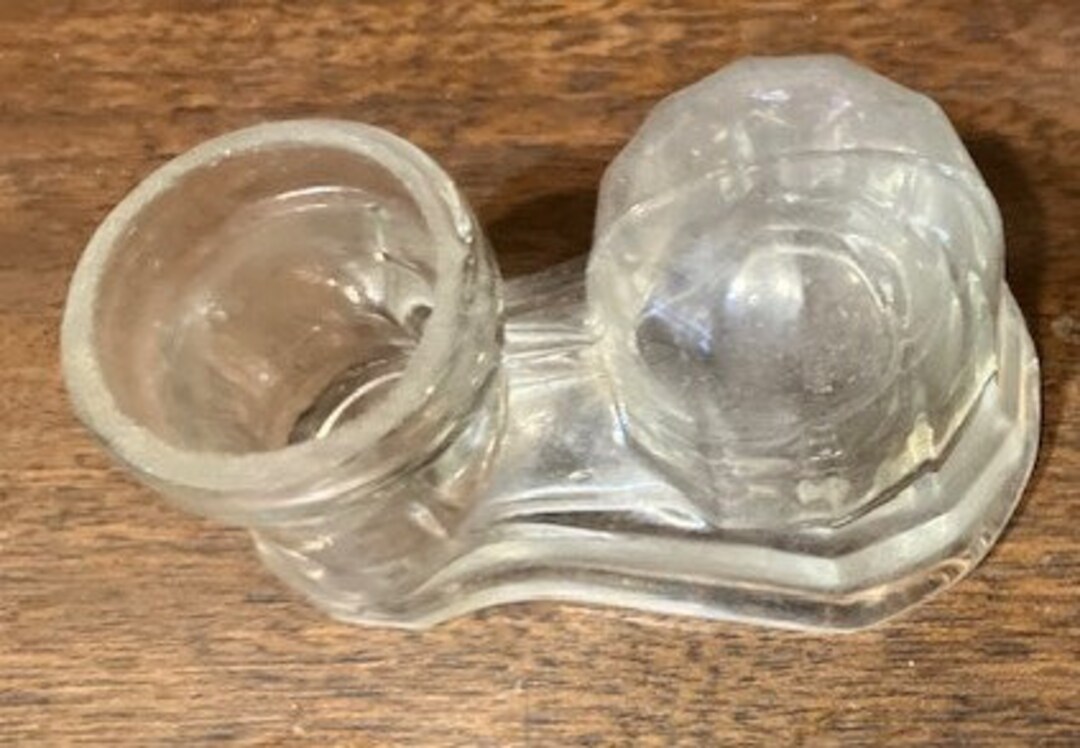 Antique Glass Inkwell, Circa 1930s or Before, Slight Deco Design to It ...