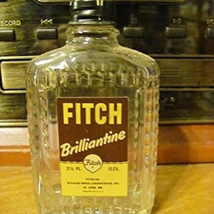 vintage 1950s Fitch Brilliantine bottle, St. Louis