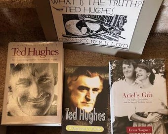 Ted  Hughes collection, original poetry and critical works about Hughes--all first printings