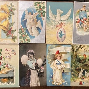 8 bellissime cartoline vintage per le vacanze, 1908-21