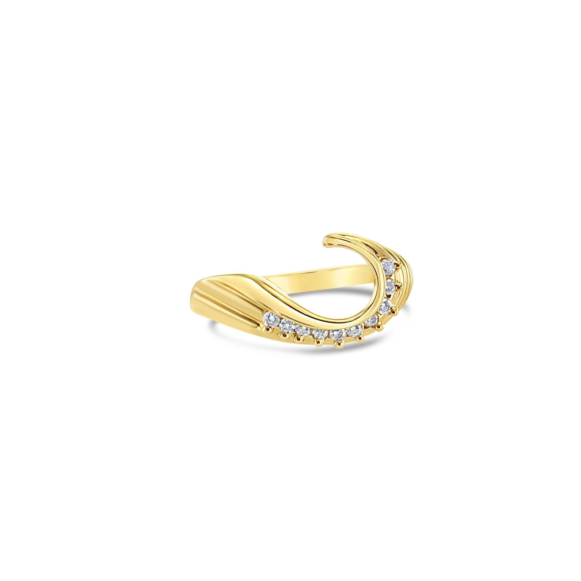 Diamond Ring Wrap / 14k Yellow Gold Diamond Ring / Diamond Ring Guard / Gift For Her / Statement Ring / Vintage Rings / Ring Enhancer