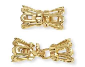 Einzelstrang Fancy Cuff | 14k Gelbgold | Perlenarmband Verschluss | Armband & Halskette Zubehör |Armband Stecker | Einzigartige Gold Spange