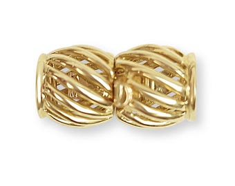 Hohl Fliege Verschluss | 14k Gelbgold | Perlenarmband Verschluss | Armband & Halskettenzubehör | Armband Verbinder | Ausgefallene Goldschließe