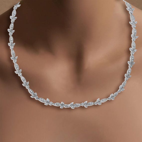 Infinity Diamond Necklace | Statement Necklace | … - image 2