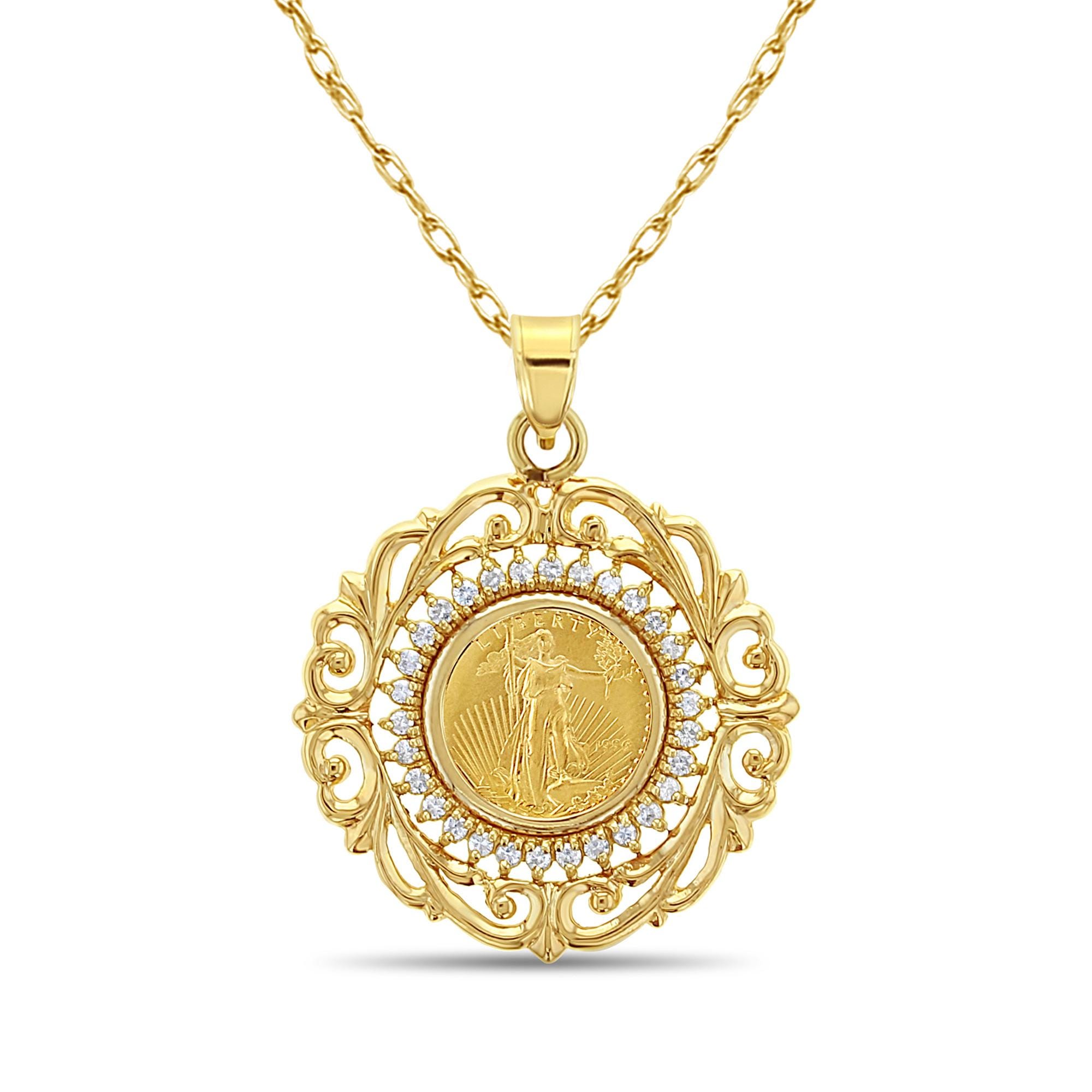 1999 1/10oz Lady Liberty Medallion With Diamond Halo | Gift for