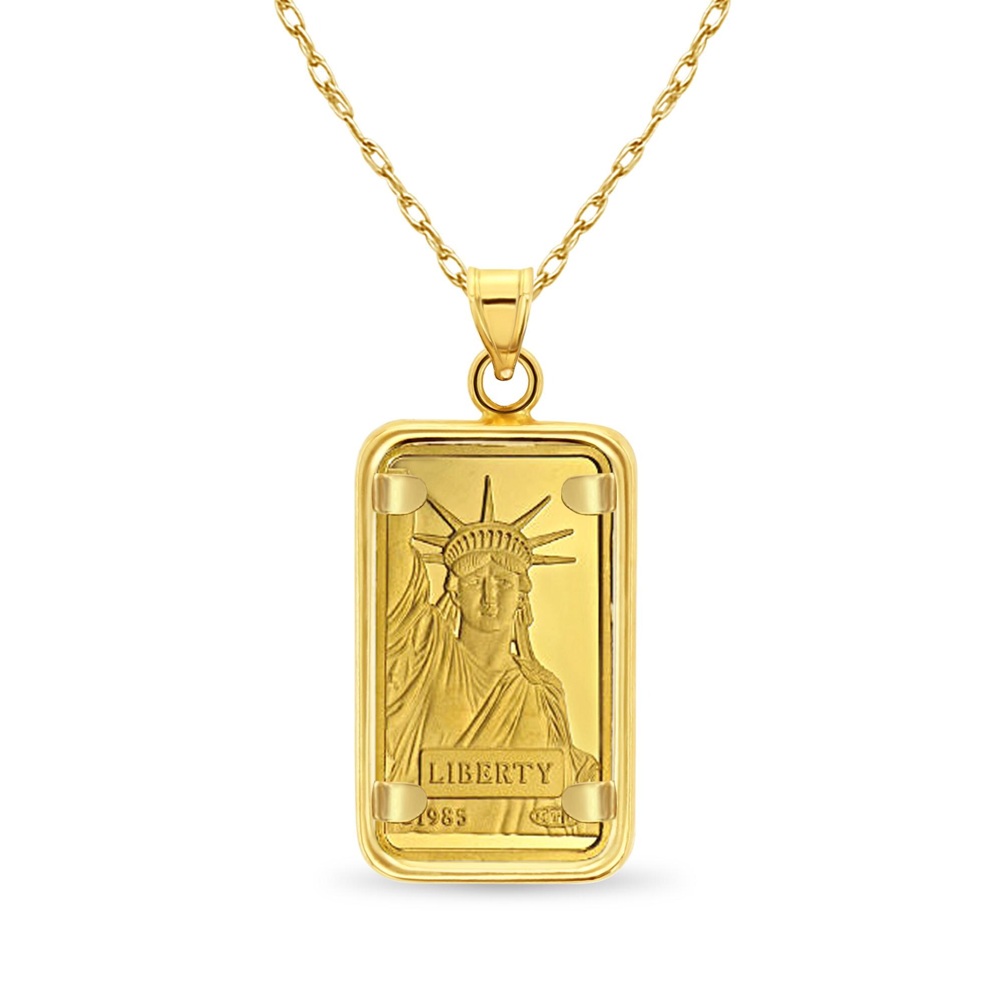 10 Gram Pamp Suisse Gold Bar With Polished Bezel | Gift for Her