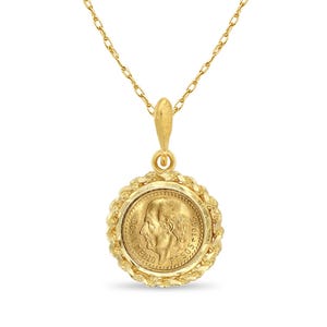 Dos Y Medio - 2.5 Pesos Rope & Diamond Cut Necklace | 14k Yellow Gold | Gift for Her | Gift for Him | Collectible Jewelry | Gold Necklace