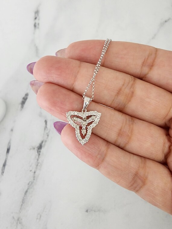 Trinity Diamond Necklace | Statement Necklace | U… - image 3