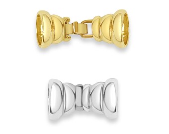 Barrel Einzelstrang-Verschluss | 14k Gelbgold | Armband & Halskettenzubehör | Armband Verbinder | Ausgefallene Goldschließe | Einzigartige Schließen