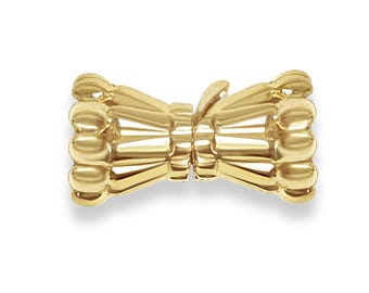 Bogen-Stil ausgefallene Verschluss | 14k Gelbgold | Perlenarmband Verschluss | Armband & Halskette Zubehör |Armband Stecker | Einzigartige Gold Spange
