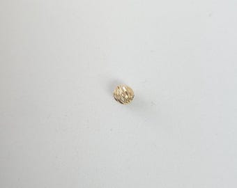 5mm Corrugated Twisted 14k Yellow Gold Beads - loose beads, beads for all necklaces and bracelets