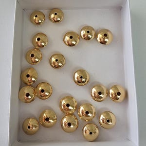 10mm Spacer Beads 14k Polished Gold | Loose Beads | Separator Beads | Beads for Bracelet | Necklace Beads | Solid Gold Beads | Fancy Beads