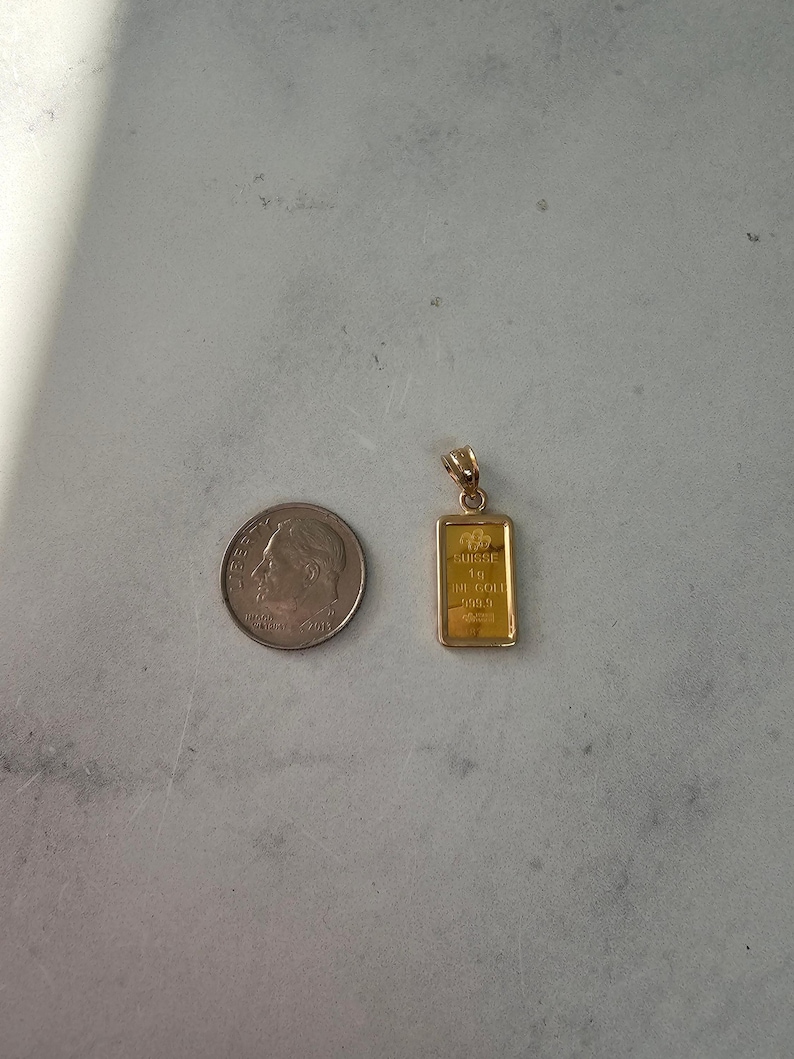 1 Gram Pamp Credit Suisse Gold Bar With Polished Bezel