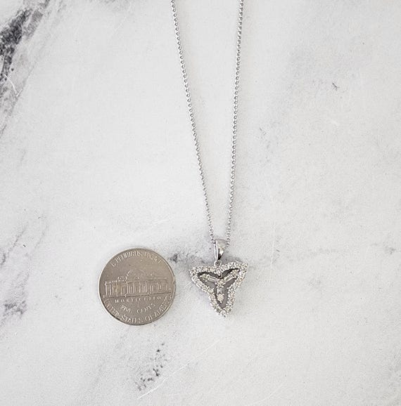Trinity Diamond Necklace | Statement Necklace | U… - image 4