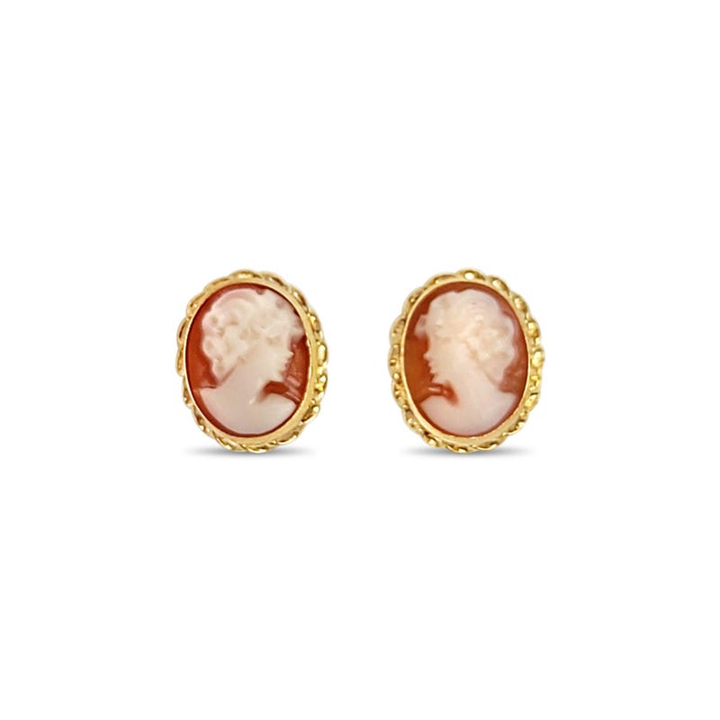 Cameo Earrings in Green main image 0